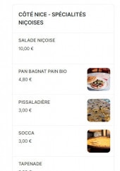 Menu Mad A Nice - Les spécialités