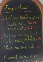 Menu Mai Bistrot - Exemple de menu