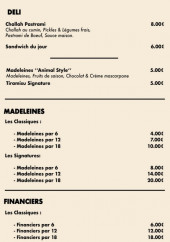 Menu Maison Karlie - Les madeleines, financiers et delis