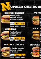 Menu Number One - Les burgers