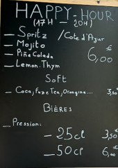 Menu Provenciaga - Les softs, bières, ...