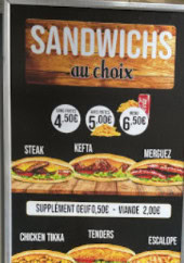 Menu St. Jean Kebab - Les sandwichs
