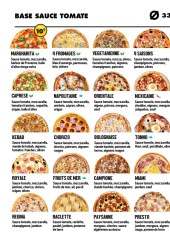 Menu Tchesnack - Pizzas sauce tomate
