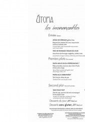 Menu Utopia - Les irrenonçables