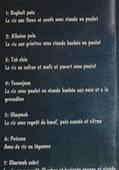 Menu Yass Resto - Les plats