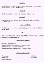 Menu Kashiwa - Les menus du midi