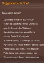 Menu L'Escapade Gourmande - Suggestion du Chef