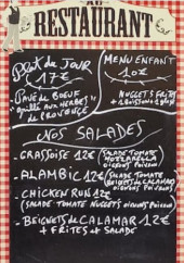 Menu L'Alambic - Exemple de menu