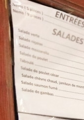 Menu Le Cafe Des Sports - Les entrées et salades