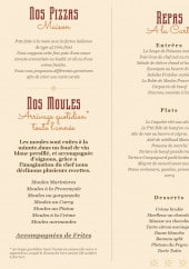 Menu Bistro du Peyra - Les pizzas, repas et moules
