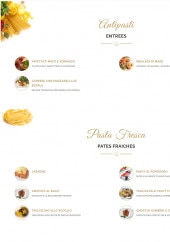Menu Il Tinello - Les entrées et pates
