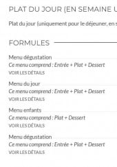 Menu Le Potager - Menu du jour et les formules