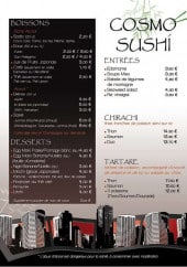 Menu Cosmo Sushi - La carte