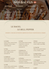 Menu Green Bagel Café - Les bagels