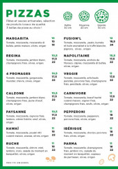 Menu Fusion'L - Les pizzas