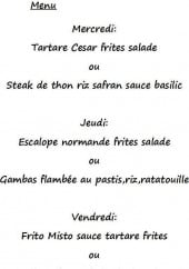 Menu Brasserie du stade - Un exemple de menu