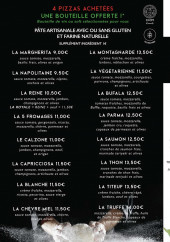 Menu La Pizze - Les pizzas