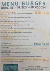 Menu Pizzeria Football club - Les menus burgers