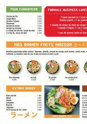 Menu Ramen toi - Pour commencer, extras, ramen,...