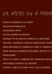 Menu Vidaa Le Moulin de Mougins - Les en apéro ou à partager