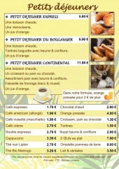 Menu Palm Café - Les patits déjeuners
