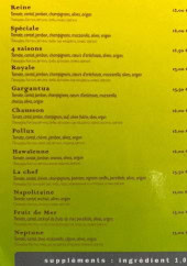 Menu Beaulieu Pizza - Les pizzas suite