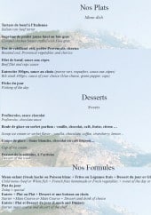 Menu Le Café des Saveurs - Les plats, desserts et formules