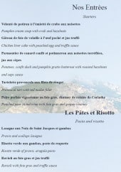 Menu Le Café des Saveurs - Les entrées, pâtes et risottos