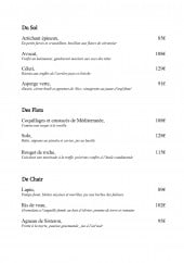 Menu la Chèvre d'Or - sol, flots, chair