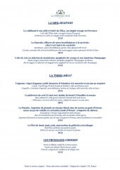 Menu Le Tillac - Mer, terre, fromages