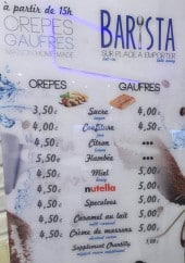 Menu Barista - Les crêpes et gaufres