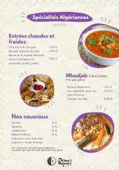 Menu Chez Ryna - La Bonne Brochette - Les entrées, crêpes salées et couscous