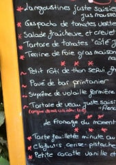 Menu Côté Jardin - Extrait de la carte