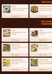 Menu Jaipur - Les salades et les pains tandooris 