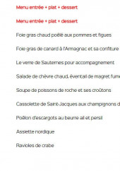 Menu Le Marais - Les entrées