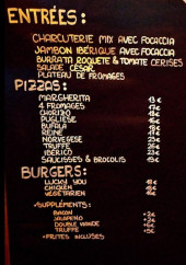 Menu Lucky You - Les entrées, pizzas et burgers