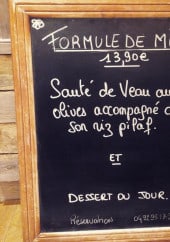 Menu Ô quai des brunes - Exemple de menu du jour