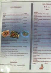 Menu Pizzeria La Perle - Les salade, pizzas et hamburgers