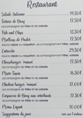 Menu L'Ovive - Les plats