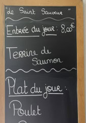 Menu Le Saint Sauveur - Le menu du jour