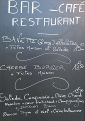 Menu L'escapade - Un exemple de menu du jour