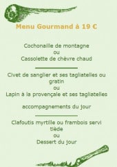 Menu Les Chamois - menu gourmand à 19€