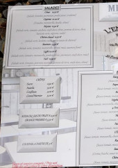 Menu L'envol - La carte