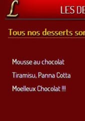 Menu Lou PoumPouille - Les desserts