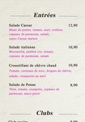 Menu La Dolce Vita - Les entrées