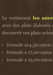 Menu Les Amouriers - Les formules