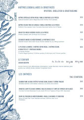 Menu La Maréa - Les huîtres, coquillages, ...