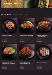 Menu Côté Sushi - Les offres midi