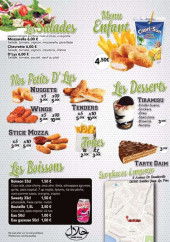 Menu Le D'Lys - Les salades, boissons.........