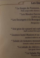 Menu Le village - Entrées